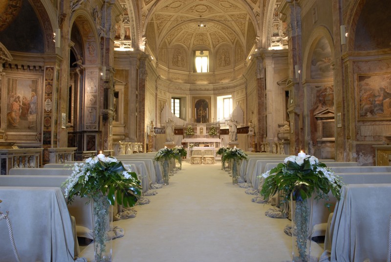 addobbo chiesa matrimonio roma